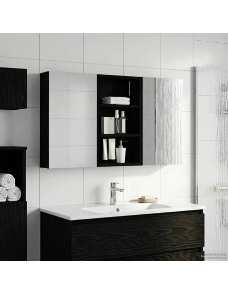 Set di Armadi da Bagno con lo scaffale 3 pcs 90 x 10,5 x 50 cm