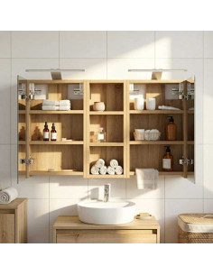 Set di Armadi da Bagno con lo scaffale 3 pcs 80 x 10,5 x 50 cm