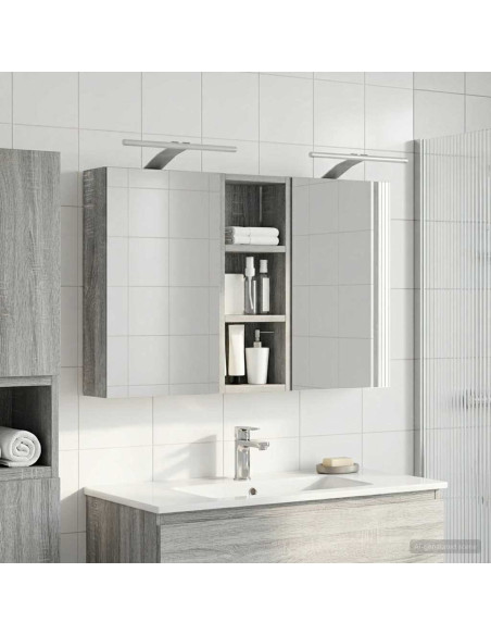 Set di Armadi da Bagno con lo scaffale 3 pcs 80 x 10,5 x 50 cm