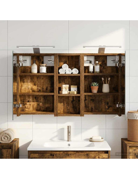 Set di Armadi da Bagno con lo scaffale 3 pcs 80 x 10,5 x 50 cm