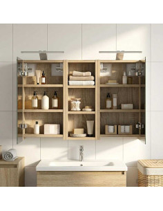 Set di Armadi da Bagno con lo scaffale 3 pcs 80 x 10,5 x 50 cm