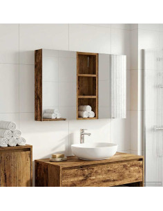 Set di Armadi da Bagno con lo scaffale 3 pcs 80 x 10,5 x 50 cm