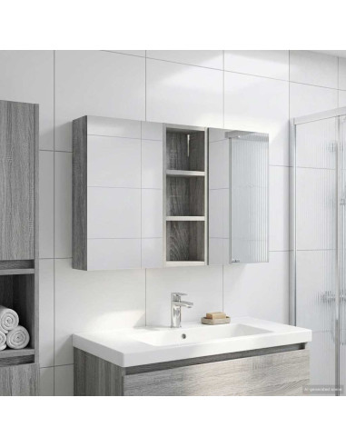 Set di Armadi da Bagno con lo scaffale 3 pcs 80 x 10,5 x 50 cm