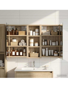 Set di Armadi da Bagno con lo scaffale 3 pcs 80 x 10,5 x 50 cm