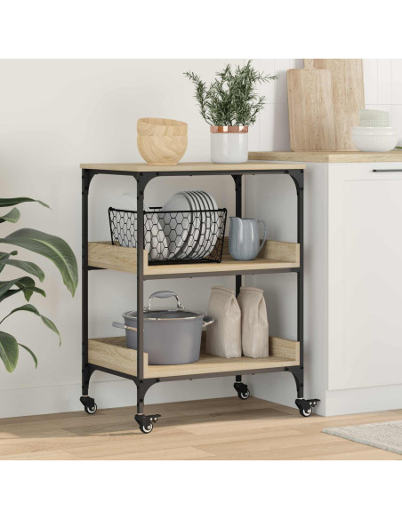 Carrello da Cucina Rovere Sonoma 60 x 41 x 80,5 cm