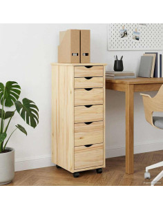 Mobile con Ruote con ruota Marrone 34 x 39 x 93,5 cm