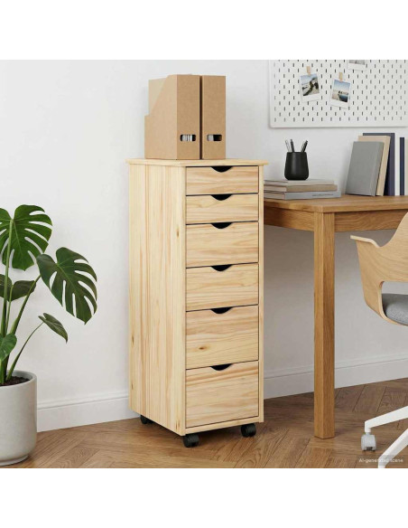 Mobile con Ruote con ruota Marrone 34 x 39 x 93,5 cm