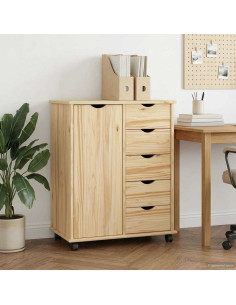 Mobile con Ruote con ruota Marrone 63,5 x 39 x 79 cm