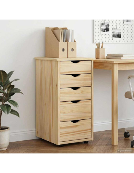 Armadietto Marrone 34 x 39 x 61,5 cm Legno di Pino Massello