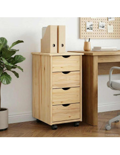 Mobile con Ruote con ruota Marrone 65,5 x 34 x 39 cm