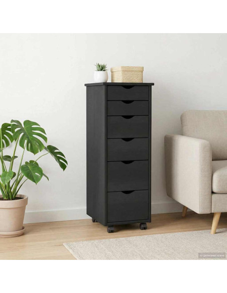 Mobile con Ruote con ruota Grigio 34 x 39 x 93,5 cm