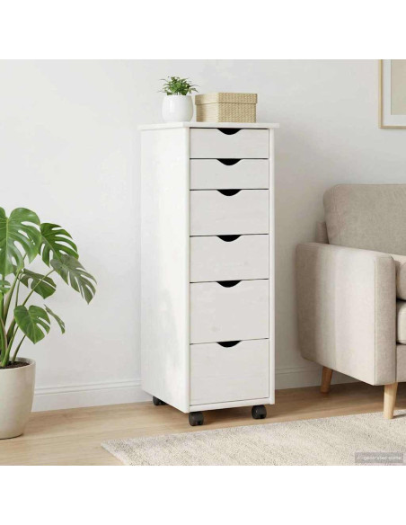 Mobile con Ruote con ruota Bianco 34 x 39 x 93,5 cm