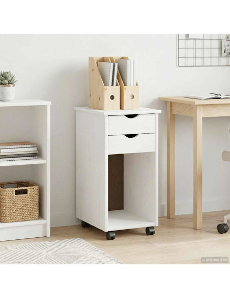 Mobile con Ruote con ruota Bianco 34 x 39 x 65,5 cm