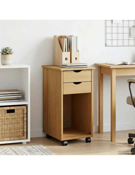 Mobile con Ruote con ruota Marrone Miele 34 x 39 x 65,5 cm