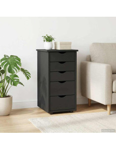 Armadietto Grigio 34 x 39 x 61,5 cm Legno di Pino Massello