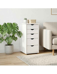 Armadietto Bianco 34 x 39 x 61,5 cm Legno di Pino Massello