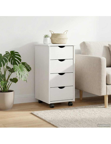 Mobile con Ruote con ruota Bianco 34 x 39 x 65,5 cm