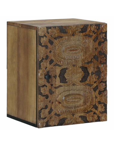 Mobile Appeso da Bagno con porta Marrone 38 x 33,5 x 48 cm