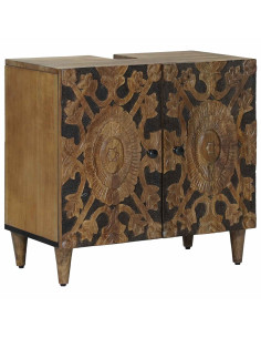 Armadio per Lavabo da Bagno con porta Marrone 62 x 33 x 58 cm