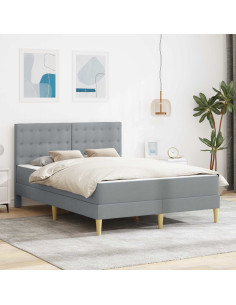 Struttura letto con materasso Grigio chiaro 120 x 200 cm