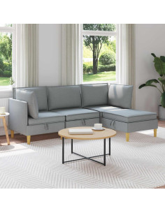 Set di divani modulari con spazio di archiviazione 4 pcs