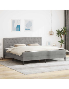 Struttura letto con materasso Grigio chiaro 180 x 200 cm