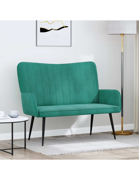 Sofa a Due Posti Turchese 115 x 61 x 87 cm Velluto