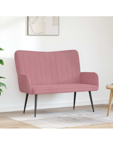Sofa a Due Posti Rosa 115 x 61 x 87 cm Velluto