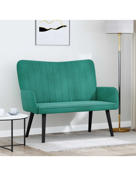 Sofa a Due Posti Turchese 115 x 61 x 87 cm Velluto