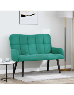Sofa a Due Posti Turchese 115 x 61 x 87 cm Velluto