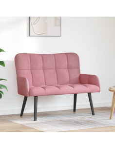 Sofa a Due Posti Rosa 115 x 61 x 87 cm Velluto