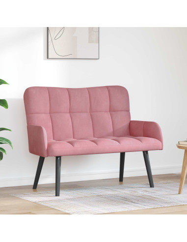 Sofa a Due Posti Rosa 115 x 61 x 87 cm Velluto