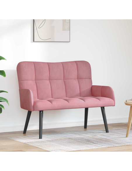 Sofa a Due Posti Rosa 115 x 61 x 87 cm Velluto