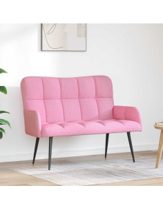 Sofa a Due Posti Rosa 115 x 61 x 87 cm Tessuto