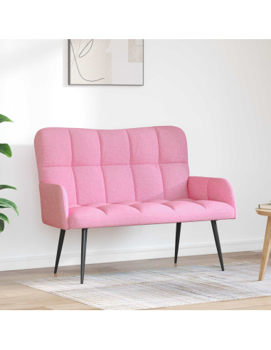 Sofa a Due Posti Rosa 115 x 61 x 87 cm Tessuto