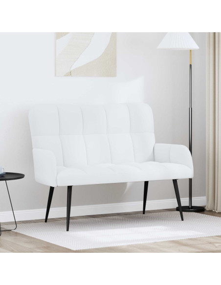 Sofa a Due Posti Bianco 115 x 61 x 87 cm Tessuto