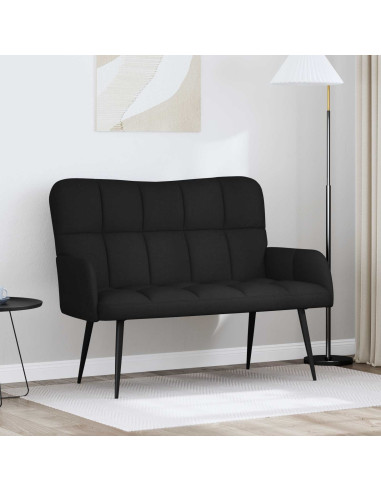 Sofa a Due Posti Nero 115 x 61 x 87 cm Tessuto