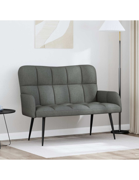 Sofa a Due Posti Grigio scuro 115 x 61 x 87 cm Tessuto