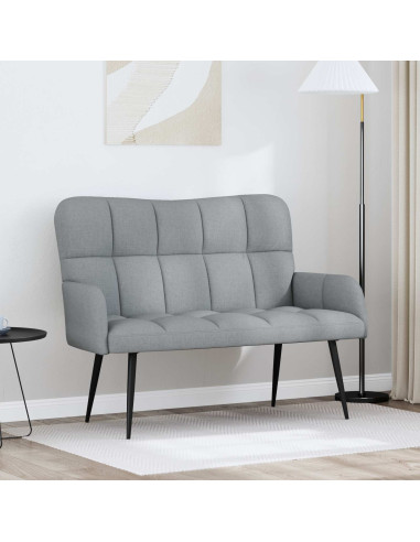 Sofa a Due Posti Grigio chiaro 115 x 61 x 87 cm Tessuto