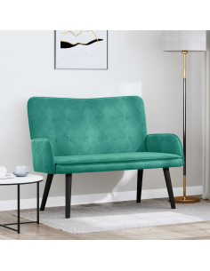 Sofa a Due Posti Turchese 115 x 61 x 87 cm Velluto