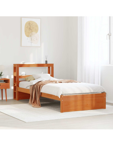 Struttura del letto Marrone cerato Legno di Pino Massello