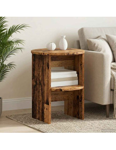 Mobile laterale 2 pcs Legno vecchio Ø40 x 50 cm