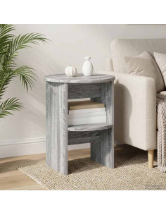 Mobile laterale 2 pcs Sonoma grigia Ø40 x 50 cm