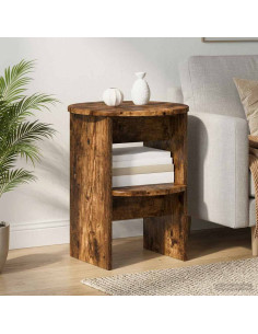 Mobile laterale 2 pcs Quercia Affumicata Ø40 x 50 cm