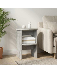 Mobile laterale 2 pcs Grigio Cemento Ø40 x 50 cm