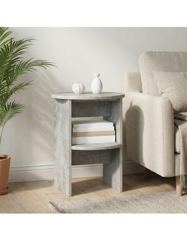 Mobile laterale 2 pcs Grigio Cemento Ø40 x 50 cm