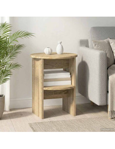 Mobile laterale Rovere Sonoma Ø40 x 50 cm Legno ingegnerizzato