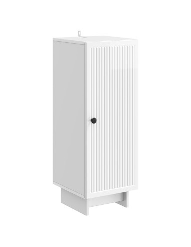 Armadietto Bianco Lucido 33 x 34,5 x 90 cm Legno ingegnerizzato