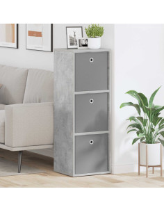 Credenza con cassetto Grigio cemento 35 x 32 x 99,5 cm