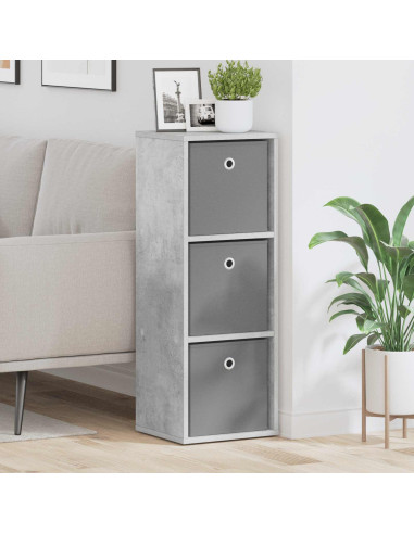 Credenza con cassetto Grigio cemento 30,5 x 27 x 84,5 cm